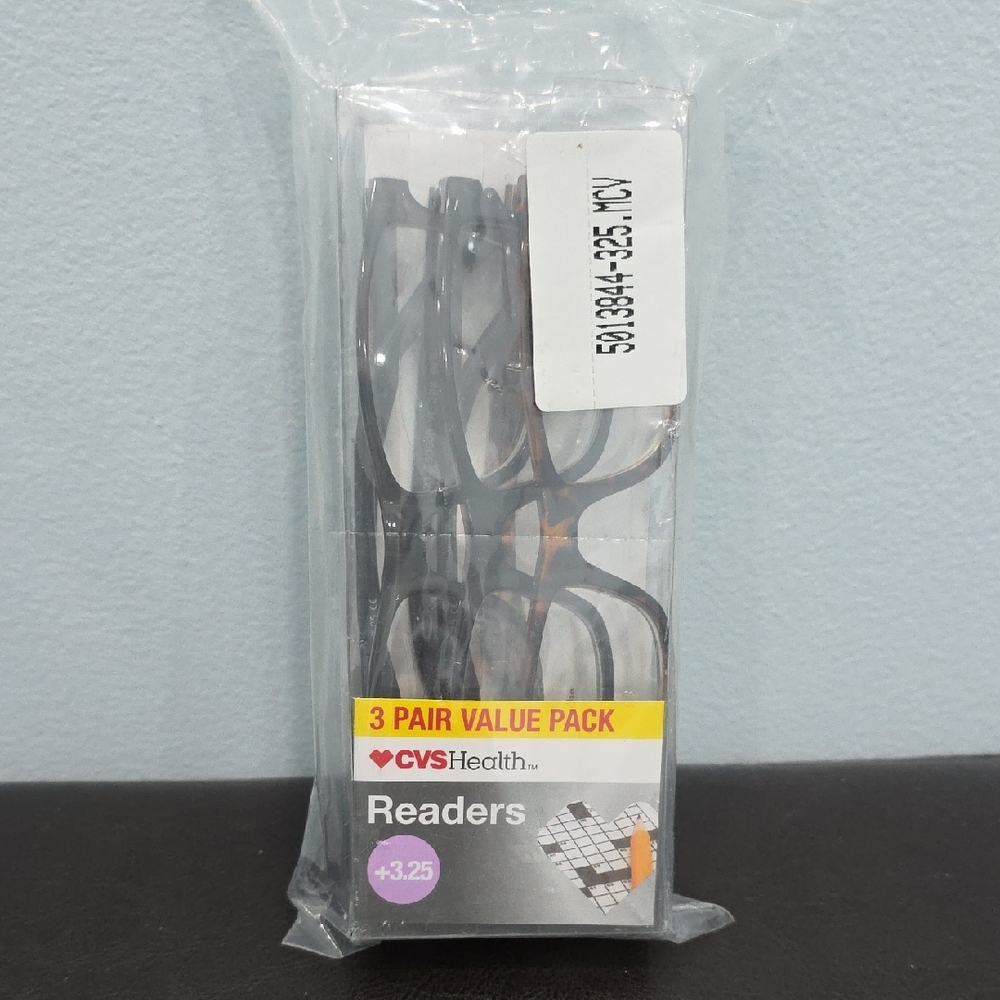 CVS Health Stylish Black Reading Glasses Set